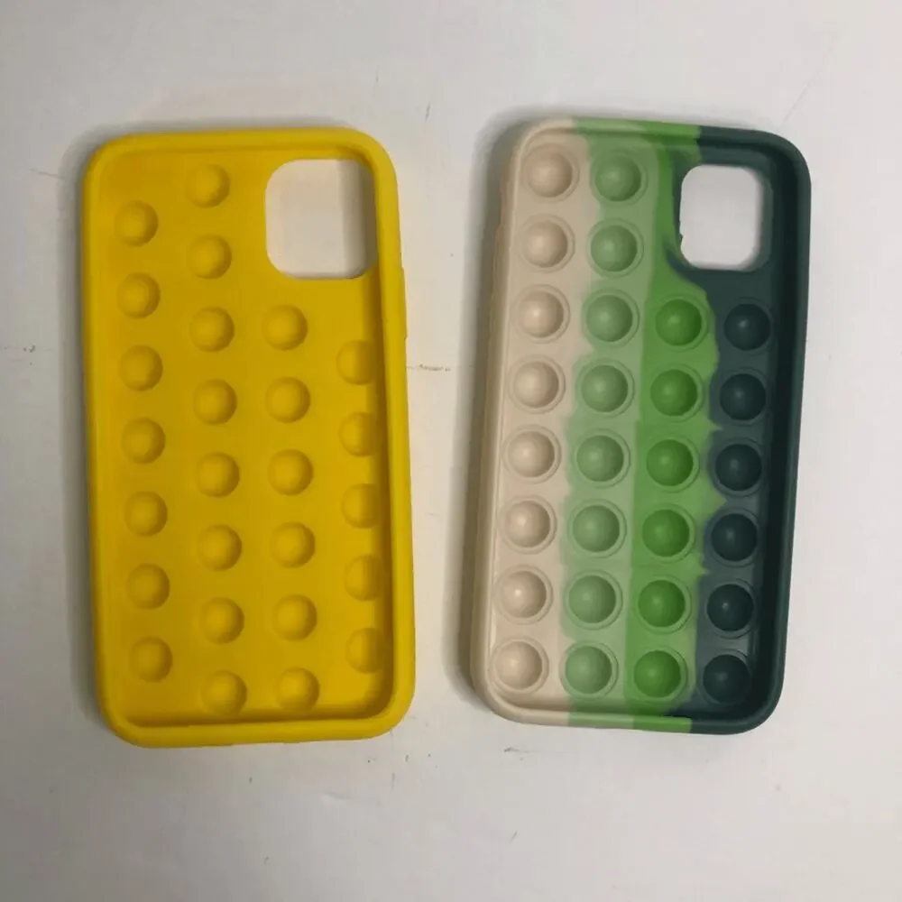 fidget popper phone case iphone case for iphone 11 yellow green Sensory‎ Anxiety